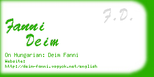 fanni deim business card